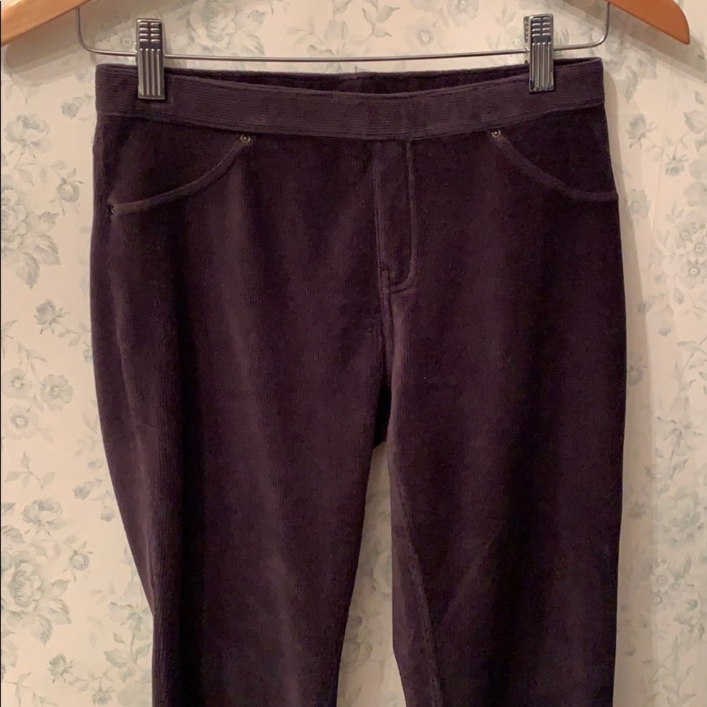 Hue black corduroy pants